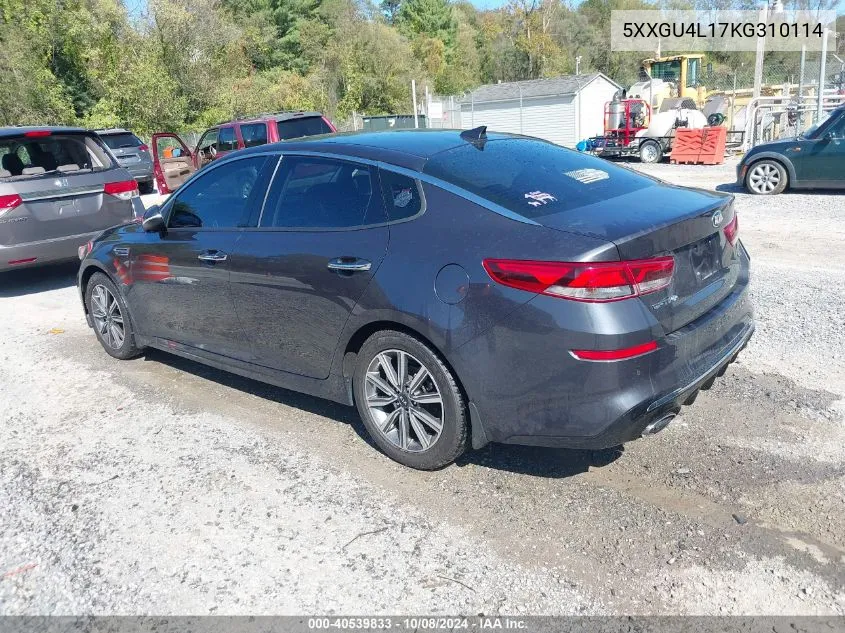 5XXGU4L17KG310114 2019 Kia Optima Ex