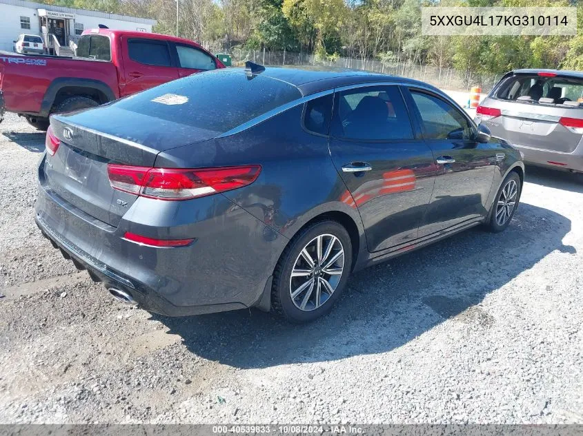 5XXGU4L17KG310114 2019 Kia Optima Ex