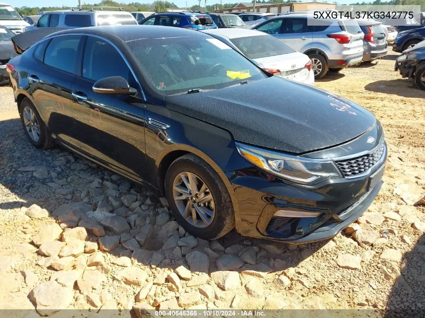 2019 Kia Optima Lx VIN: 5XXGT4L37KG342775 Lot: 40545365