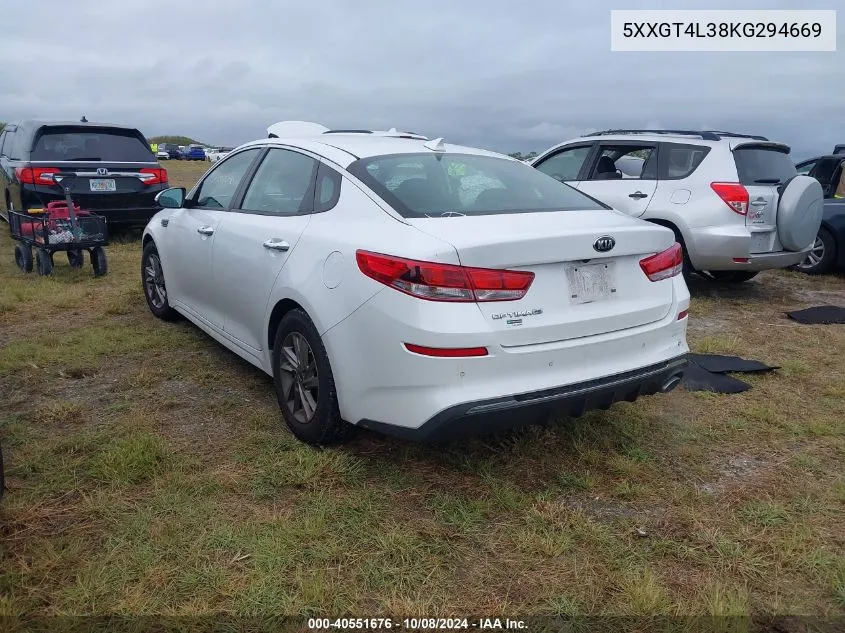 5XXGT4L38KG294669 2019 Kia Optima Lx