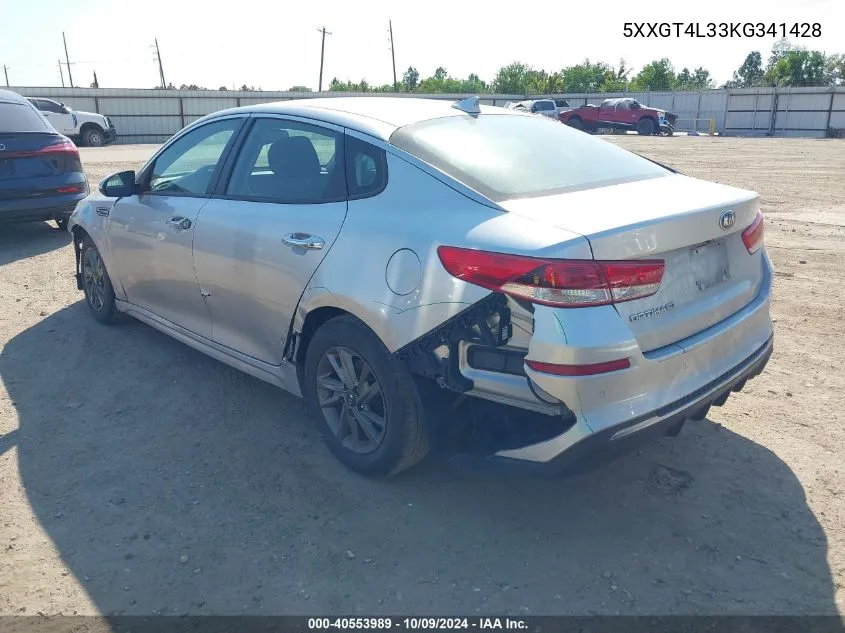 2019 Kia Optima Lx VIN: 5XXGT4L33KG341428 Lot: 40553989