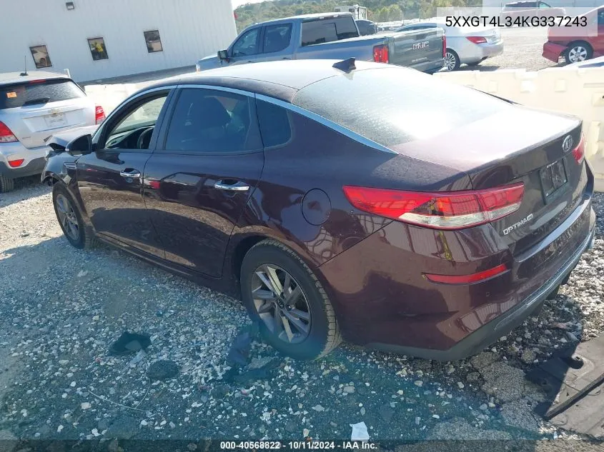 2019 Kia Optima Lx/S VIN: 5XXGT4L34KG337243 Lot: 40568822