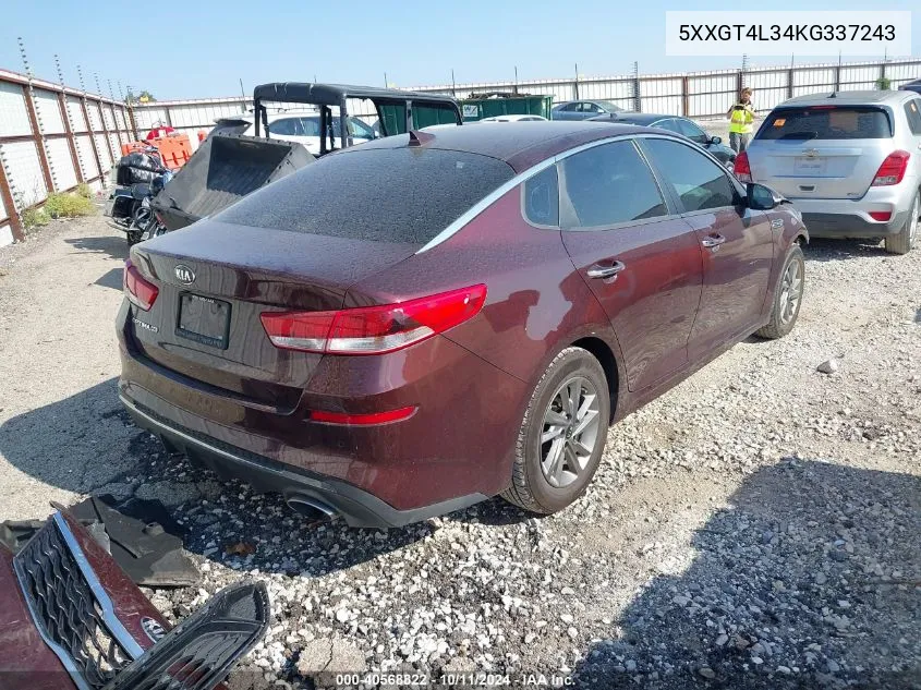 2019 Kia Optima Lx/S VIN: 5XXGT4L34KG337243 Lot: 40568822