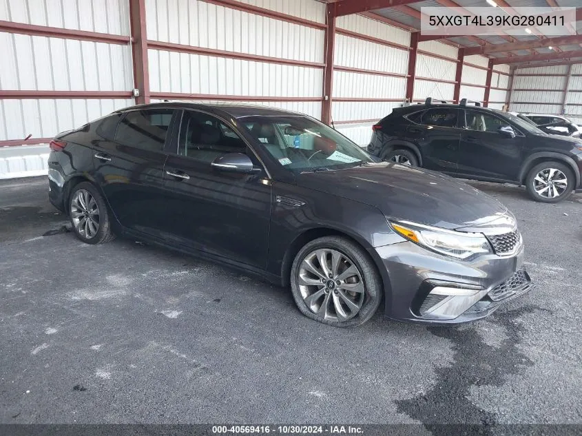 5XXGT4L39KG280411 2019 Kia Optima S