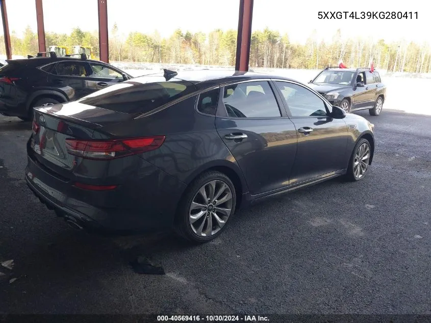 2019 Kia Optima S VIN: 5XXGT4L39KG280411 Lot: 40569416