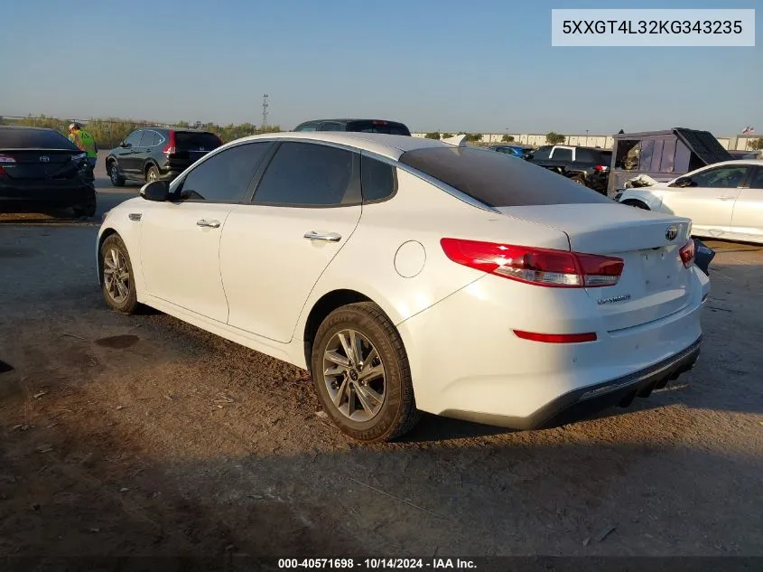 2019 Kia Optima Lx/S VIN: 5XXGT4L32KG343235 Lot: 40571698