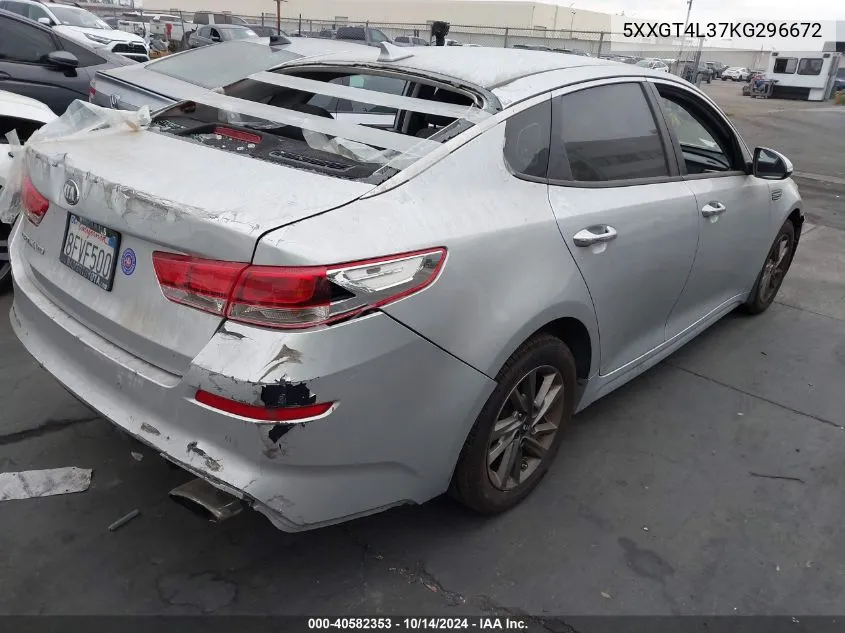 2019 Kia Optima Lx/S VIN: 5XXGT4L37KG296672 Lot: 40582353