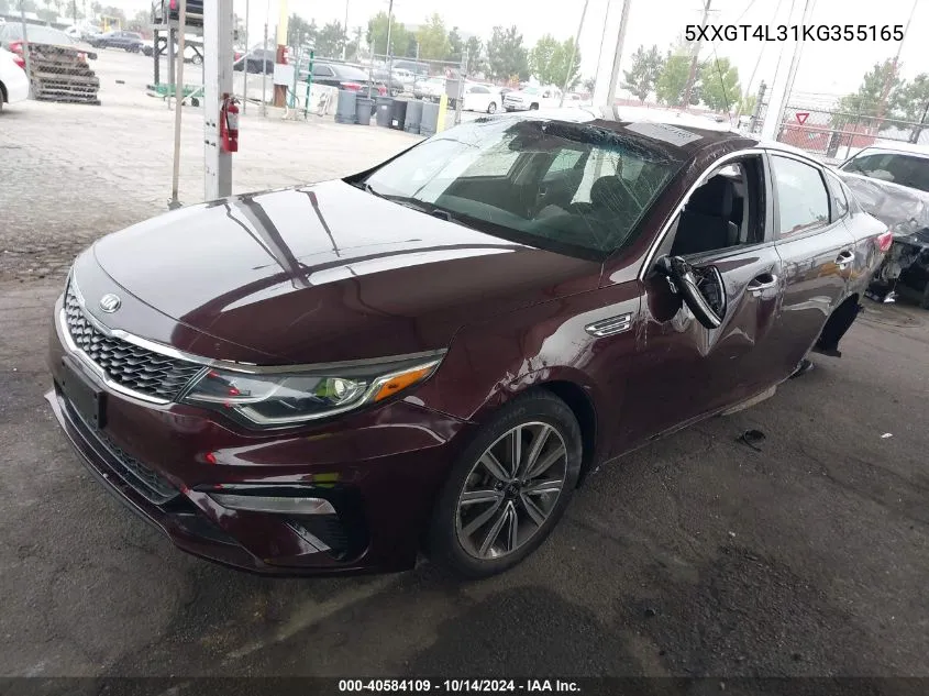 5XXGT4L31KG355165 2019 Kia Optima Lx/S