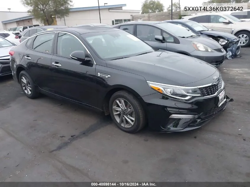 2019 Kia Optima Lx VIN: 5XXGT4L36KG372642 Lot: 40598144