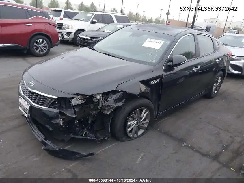 5XXGT4L36KG372642 2019 Kia Optima Lx