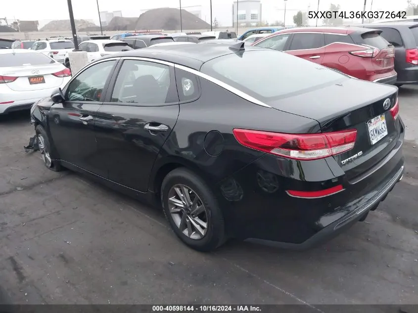 5XXGT4L36KG372642 2019 Kia Optima Lx