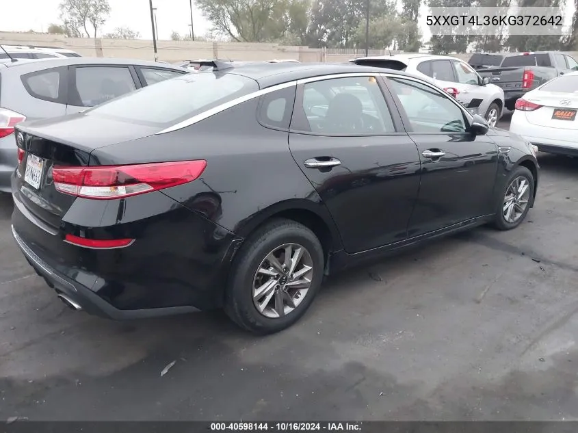 2019 Kia Optima Lx VIN: 5XXGT4L36KG372642 Lot: 40598144