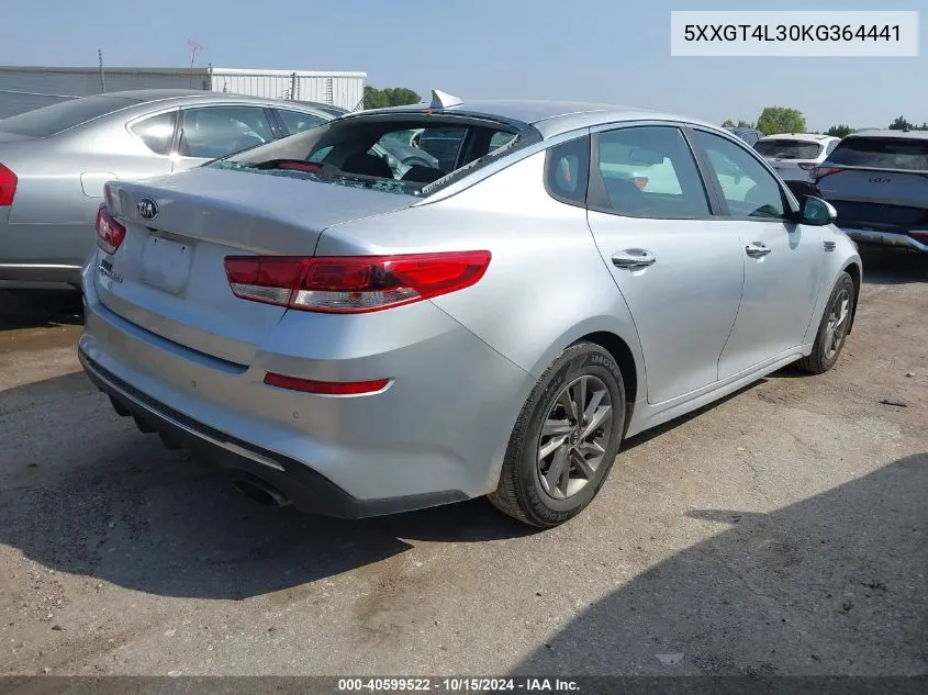 2019 Kia Optima Lx VIN: 5XXGT4L30KG364441 Lot: 40599522