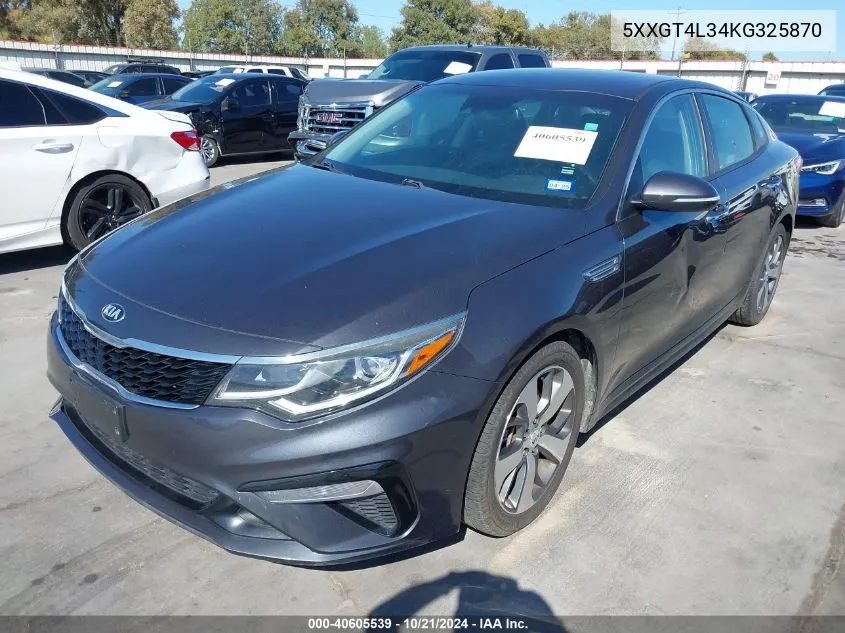 2019 Kia Optima S VIN: 5XXGT4L34KG325870 Lot: 40605539