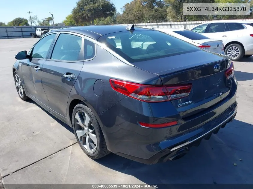 2019 Kia Optima S VIN: 5XXGT4L34KG325870 Lot: 40605539