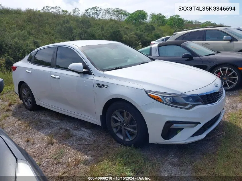 2019 Kia Optima Lx VIN: 5XXGT4L35KG346694 Lot: 40608218