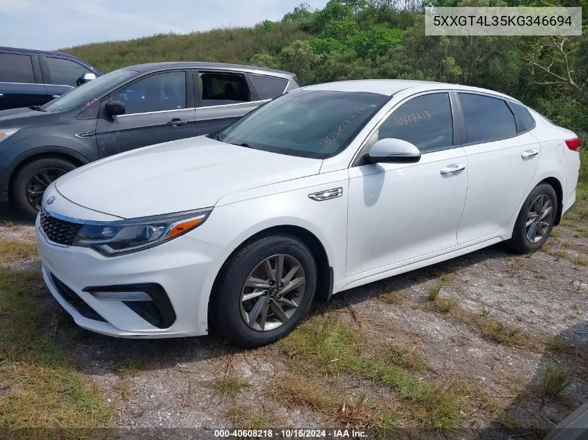 2019 Kia Optima Lx VIN: 5XXGT4L35KG346694 Lot: 40608218