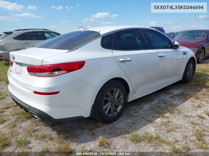 2019 Kia Optima Lx VIN: 5XXGT4L35KG346694 Lot: 40608218