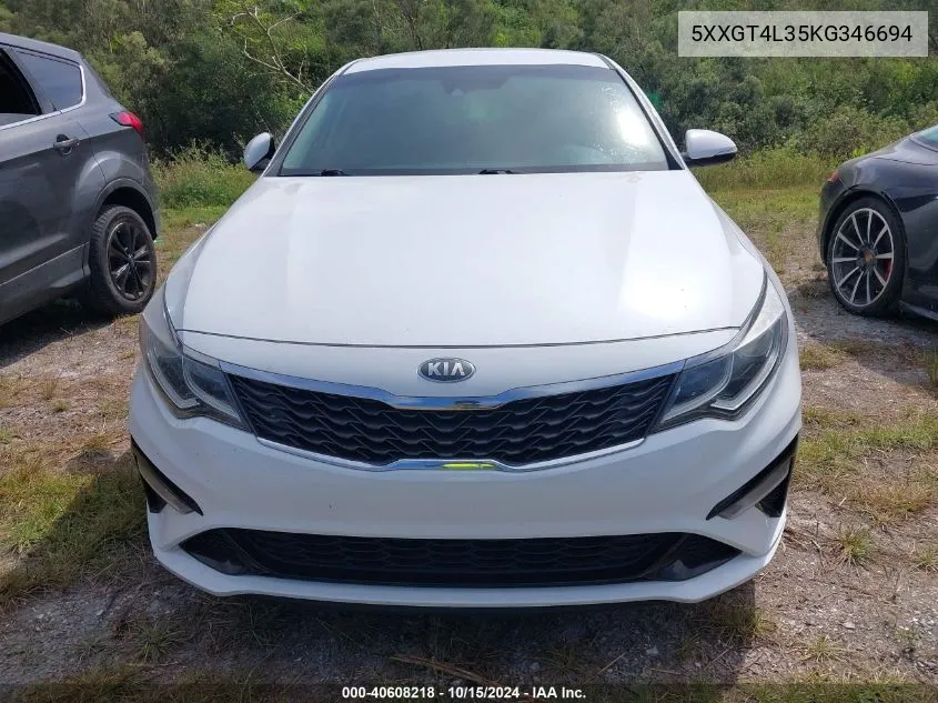 2019 Kia Optima Lx VIN: 5XXGT4L35KG346694 Lot: 40608218