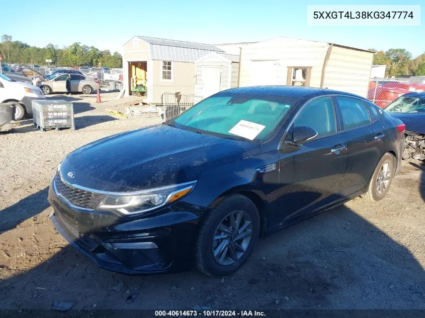 2019 Kia Optima Lx VIN: 5XXGT4L38KG347774 Lot: 40614673