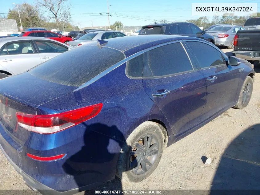 5XXGT4L39K347024 2019 Kia Optima Lx/S