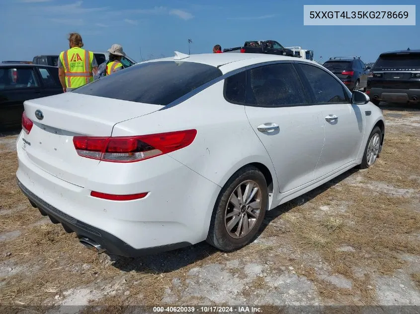 2019 Kia Optima Lx VIN: 5XXGT4L35KG278669 Lot: 40620039