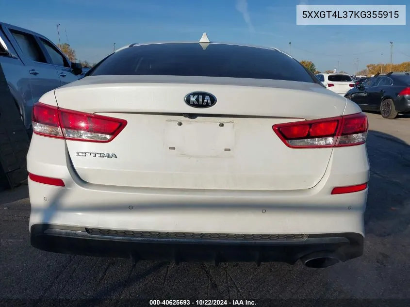 2019 Kia Optima Lx VIN: 5XXGT4L37KG355915 Lot: 40625693