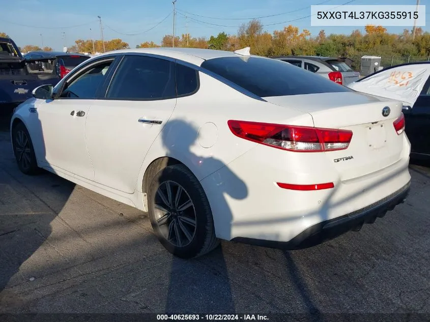 2019 Kia Optima Lx VIN: 5XXGT4L37KG355915 Lot: 40625693