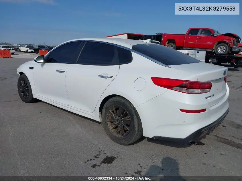 2019 Kia Optima Lx/S VIN: 5XXGT4L32KG279553 Lot: 40632334