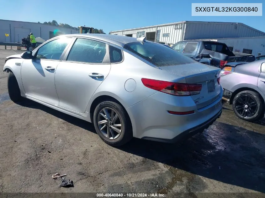 2019 Kia Optima Lx/S VIN: 5XXGT4L32KG300840 Lot: 40640840