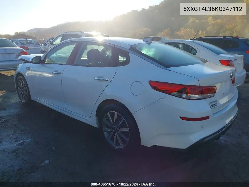 2019 Kia Optima Lx VIN: 5XXGT4L36KG347112 Lot: 40651678