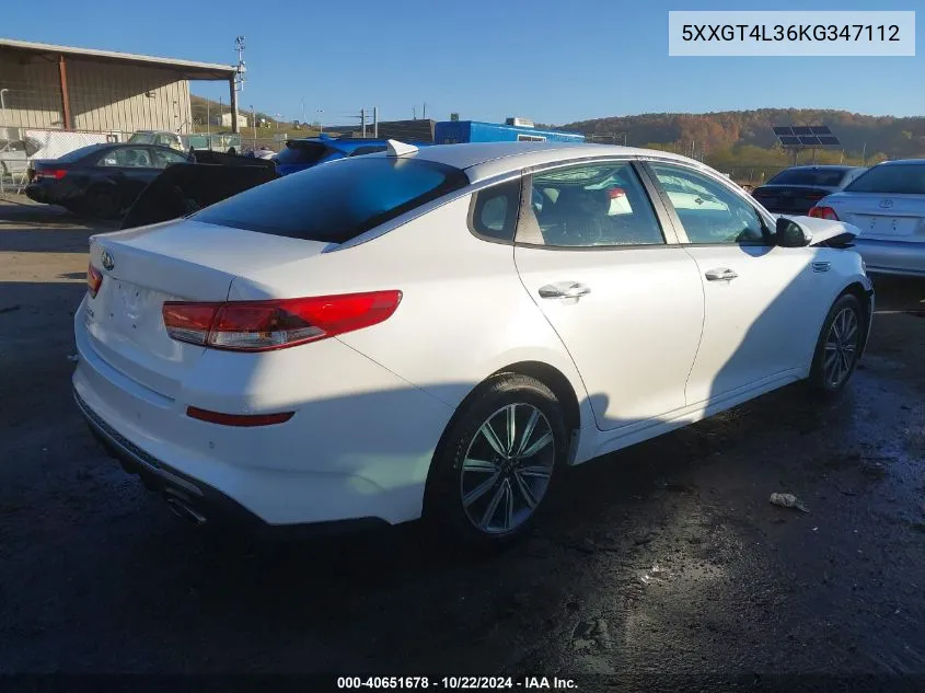 2019 Kia Optima Lx VIN: 5XXGT4L36KG347112 Lot: 40651678