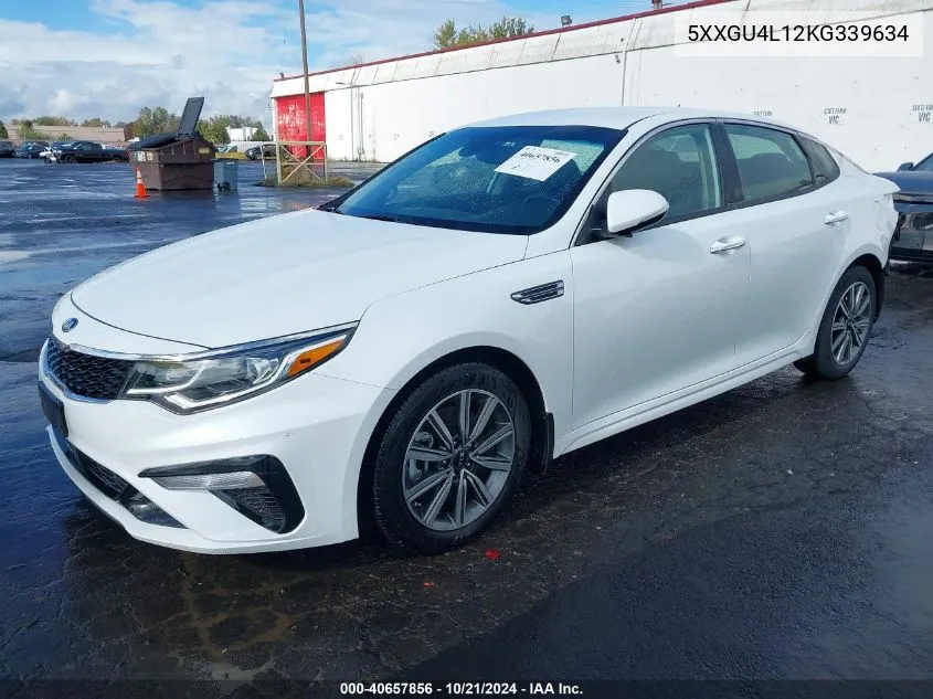 2019 Kia Optima Ex VIN: 5XXGU4L12KG339634 Lot: 40657856