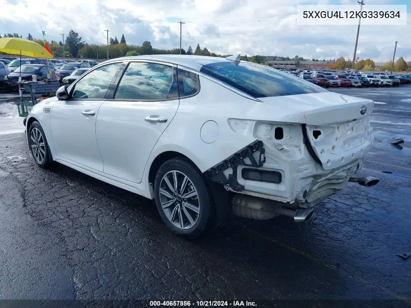 2019 Kia Optima Ex VIN: 5XXGU4L12KG339634 Lot: 40657856