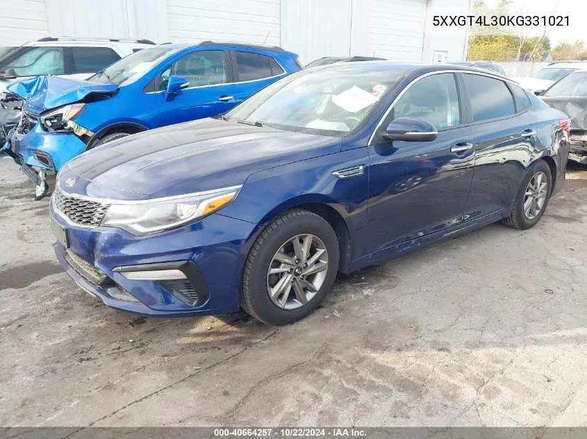 2019 Kia Optima Lx VIN: 5XXGT4L30KG331021 Lot: 40664257