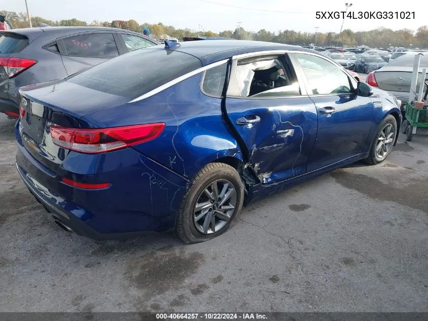 2019 Kia Optima Lx VIN: 5XXGT4L30KG331021 Lot: 40664257