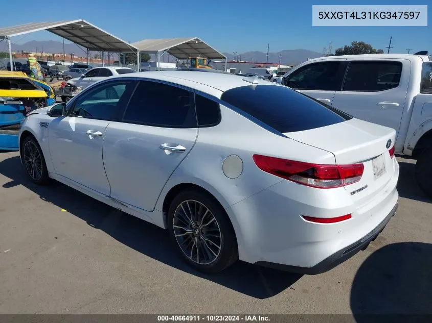 2019 Kia Optima Lx VIN: 5XXGT4L31KG347597 Lot: 40664911