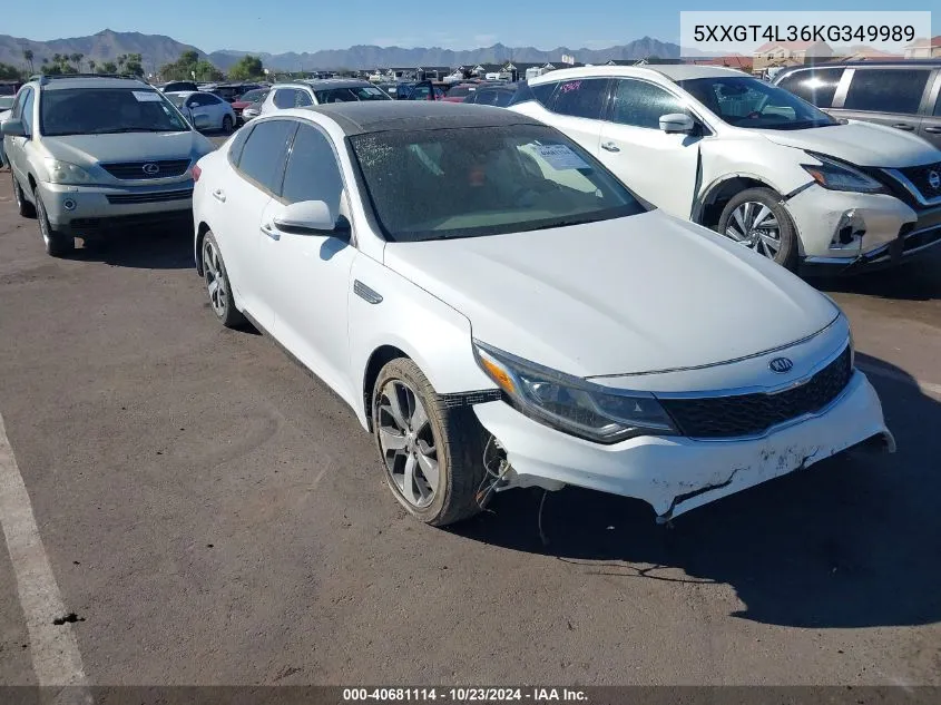 2019 Kia Optima S VIN: 5XXGT4L36KG349989 Lot: 40681114