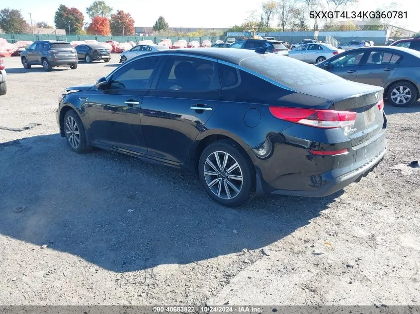 2019 Kia Optima Lx/S VIN: 5XXGT4L34KG360781 Lot: 40683822