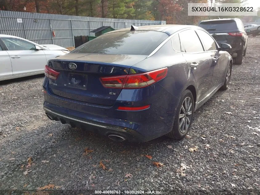 5XXGU4L16KG328622 2019 Kia Optima Ex