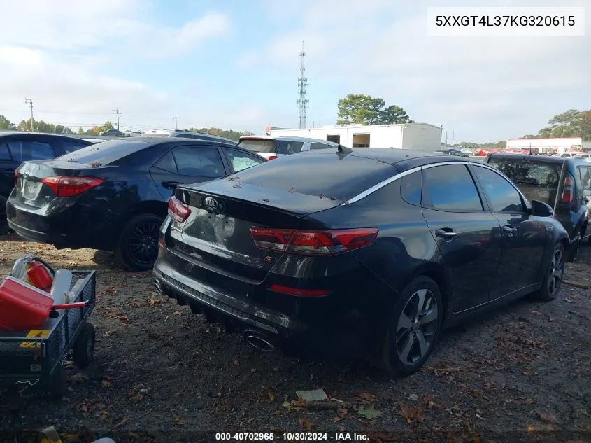 2019 Kia Optima S VIN: 5XXGT4L37KG320615 Lot: 40702965