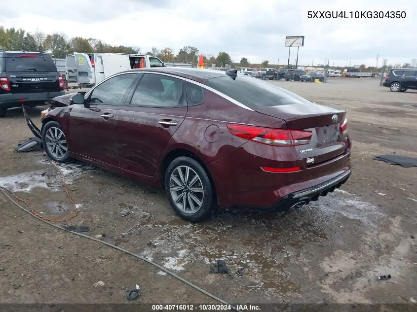 2019 Kia Optima Ex VIN: 5XXGU4L10KG304350 Lot: 40716012