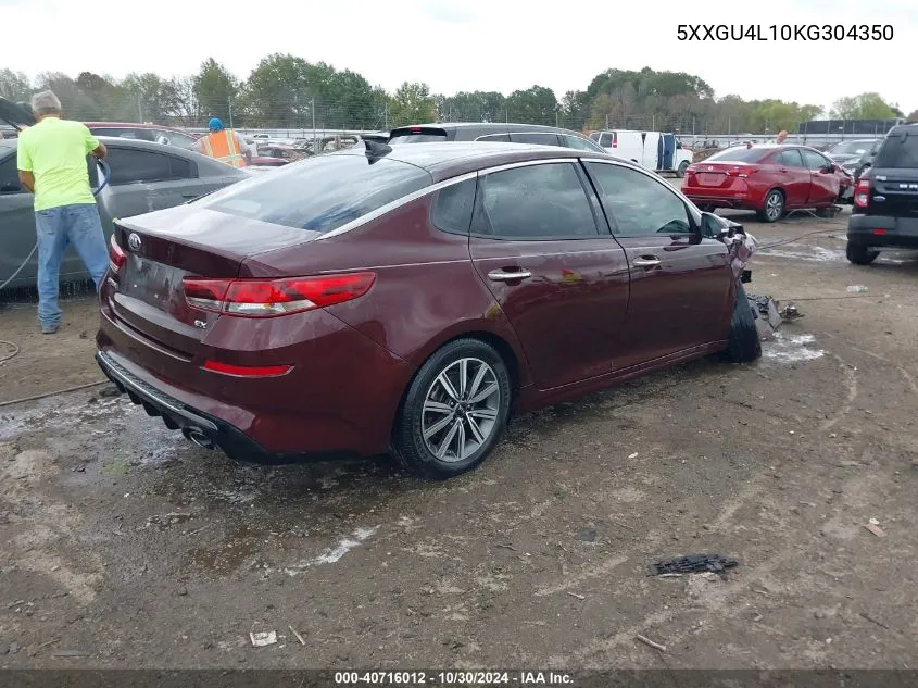 2019 Kia Optima Ex VIN: 5XXGU4L10KG304350 Lot: 40716012