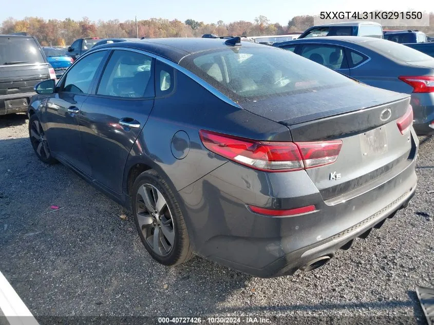 2019 Kia Optima S VIN: 5XXGT4L31KG291550 Lot: 40727426