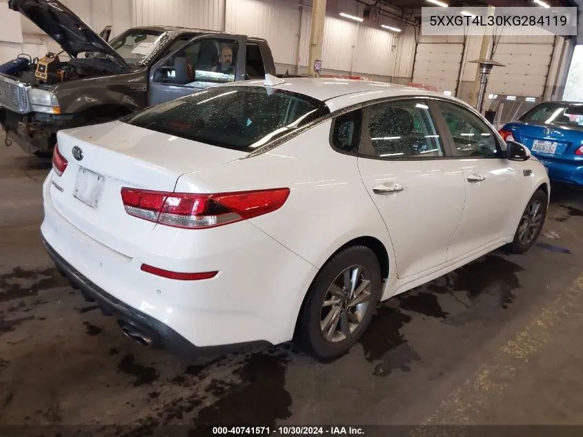 2019 Kia Optima Lx/S VIN: 5XXGT4L30KG284119 Lot: 40741571