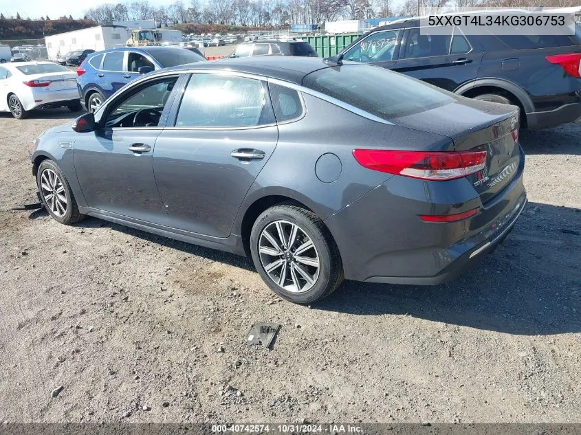 2019 Kia Optima Lx VIN: 5XXGT4L34KG306753 Lot: 40742574