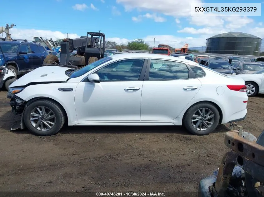 2019 Kia Optima Lx VIN: 5XXGT4L35KG293379 Lot: 40745281