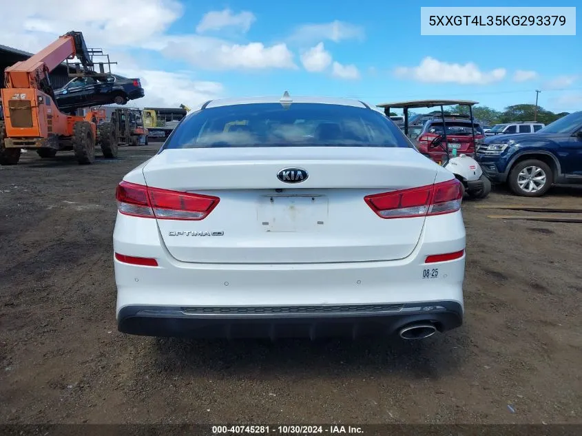 2019 Kia Optima Lx VIN: 5XXGT4L35KG293379 Lot: 40745281