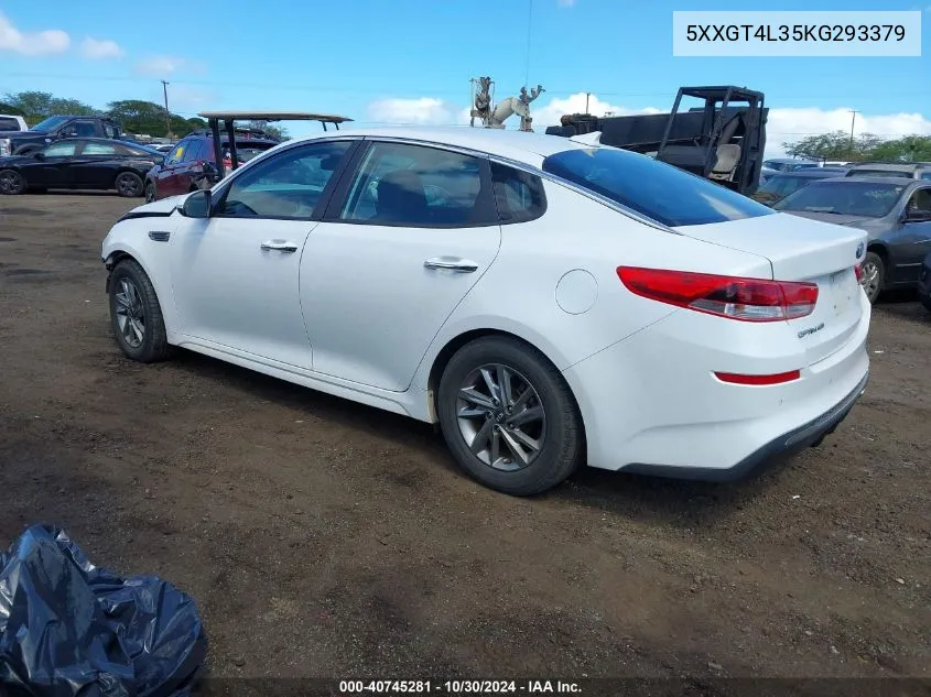 5XXGT4L35KG293379 2019 Kia Optima Lx