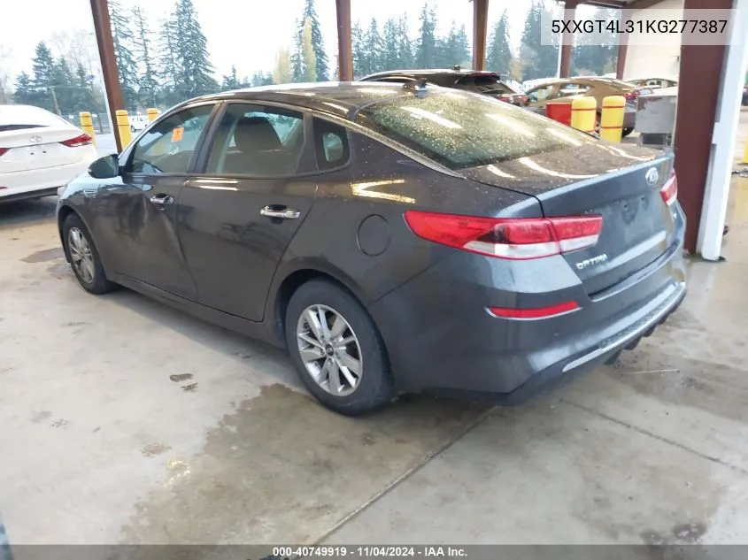 2019 Kia Optima Lx VIN: 5XXGT4L31KG277387 Lot: 40749919